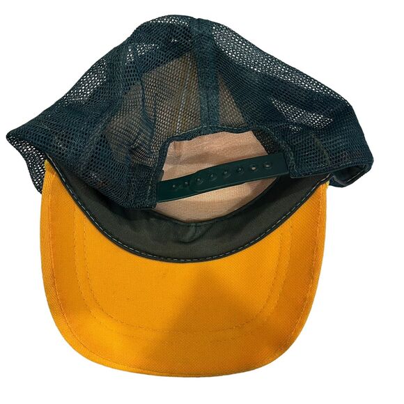 Oakland Athletics Vintage 80s Split Bar Adjustable Strapback Trucker Cap Hat - Picture 2 of 4